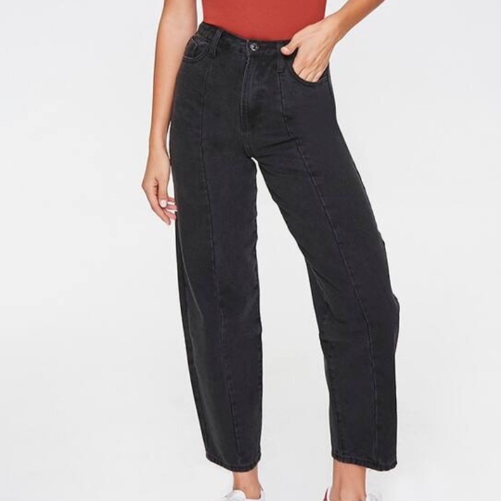 Faded Black Mom Jeans